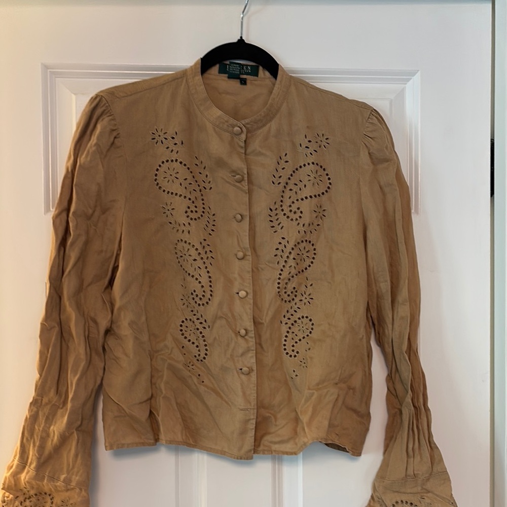 Ralph Lauren Light Brown Embroidered shirt